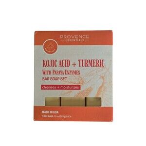Provence Essentials  Kojic Acid + Turmeric With Papaya Enzymes Bar Soap Set